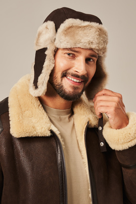 Férfi téli pilóta sapka